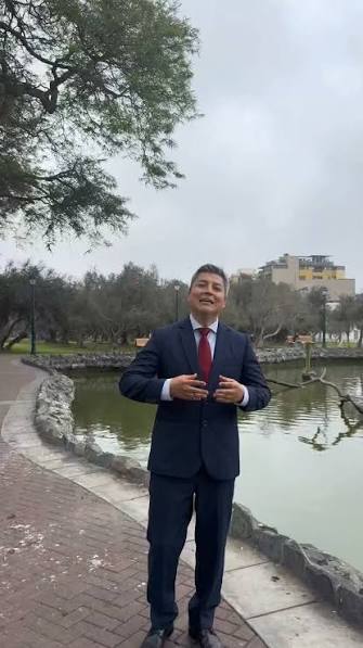Rigan Valcárcel en el parque El Olivar, fotografía proporcionada por la campaña