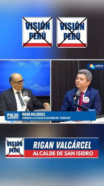 Imagen de la entrevista de Rigan Valcárcel en Pulso Informativo